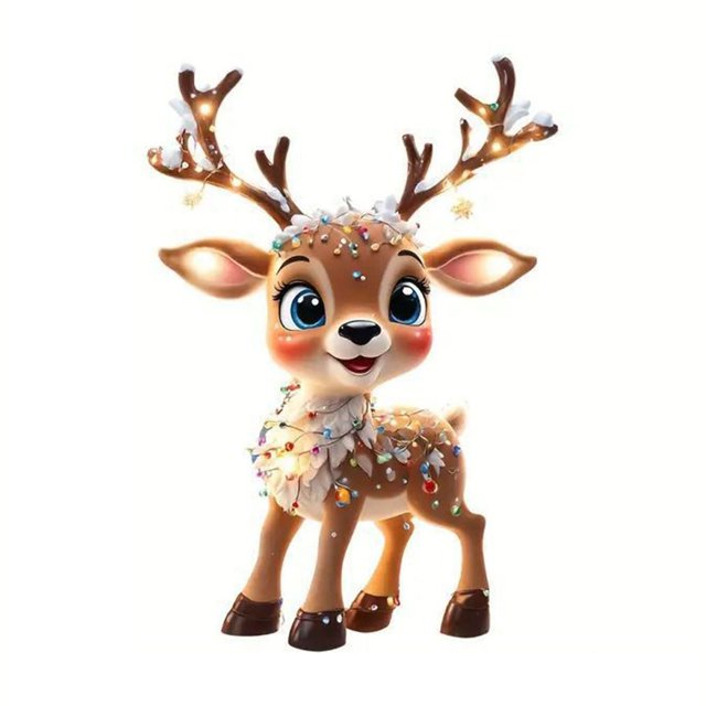TopLLC Christmas New Christmas Tree Decoration Acrylic Flat Car Rearview Mirror Pendant Home Decor Deer Listing