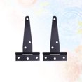 thumbnail image 4 of MasteelfCA 2PCS 5 Inches T Shape Rustproof Iron Light Duty Shed Hinge Gate Strap Hinge Door Gates Hinges (Black), 4 of 7