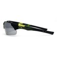 thumbnail image 4 of Mens Xloop Hunters Camo Half Rim Plastic Sunglasses Green Yellow Silver Mirror, 4 of 4