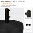 thumbnail image 4 of Outsunny 64lbs Patio Umbrella Base Stand, Fillable Umbrella Holder, Black, 4 of 10