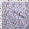 thumbnail image 4 of oneOone Cotton Poplin Light Blue Fabric Pineapple Craft Projects Decor Fabric Printed By The Yard 56 Inch Wide, 4 of 5