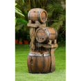 thumbnail image 1 of Jeco 3 Tier Barrel Outdoor Fountain in Brown, 1 of 1