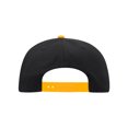 thumbnail image 2 of Cotton Twill Flat Bill 6 Panel Mid Profile Snapback Hat, Gold/Black, 2 of 2