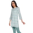 thumbnail image 2 of Moomaya Printed Side Slit Short Kurta Tunic For Women Summer Wear Ladies Kurti, 2 of 5