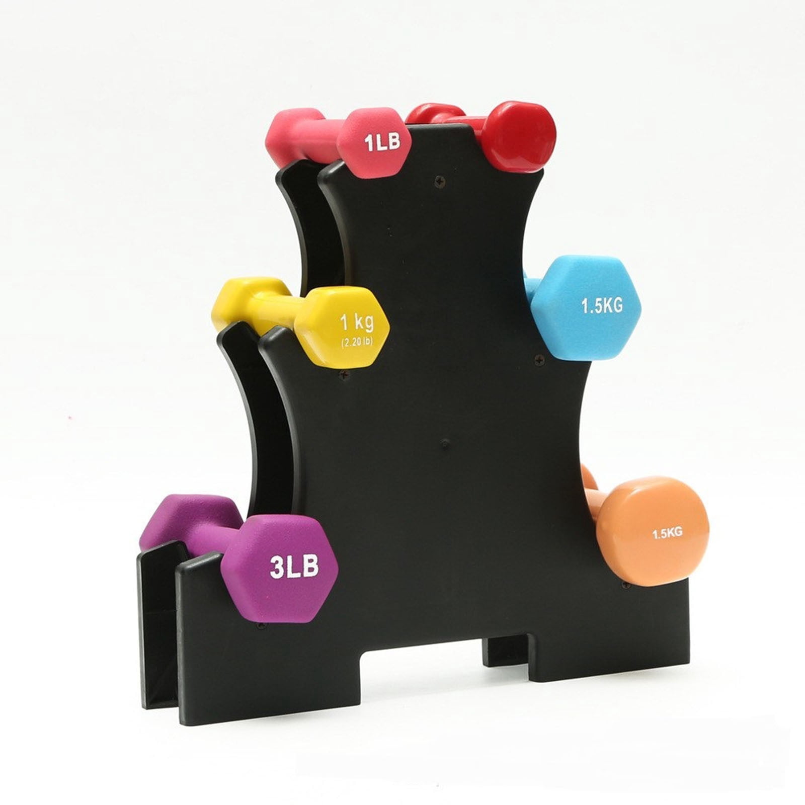 Hbdhejl 3 Tier Dumbbell Rack Storage Stand Space Saving Women Household Men Fitness Weight Rack For Strength Exercise Gym