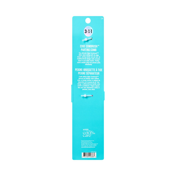 KISS Hair Color & Care, Brosse-peigne 3 en 1 – Poils de sanglier à 100 %, peigne à raie