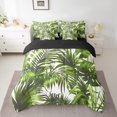 thumbnail image 2 of YST Tropical Jungle Bedding Set, 7-Piece, Palm Tree Printed Comforter Set, White and Green, Twin Size, 2 of 4