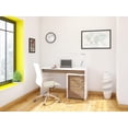 thumbnail image 3 of Nexera Liber-T 3-Drawer Filing Cabinet, White And Walnut, 3 of 5