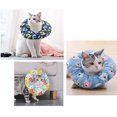 thumbnail image 2 of Collier de Protection pour Animaux de Compagnie, Collier de Récupération pour Chat, Collier Anti-Morsure pour Animal Mignon, Collier Réglable pour Chat, Collier en Coton Doux pour la Cicatrisation des Plaies après une Chirurgie pour Animaux de Compagnie (Bleu), XXS, 2 of 4