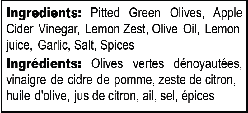 Premium Lemon Pitted Olives