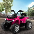 thumbnail image 2 of Costway VTT Électrique 12 V pour Enfants, 4 Roues, 2 Vitesses, avec Mp3 et Phares, Rose, 2 of 9