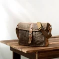 thumbnail image 2 of LNGOOR Sac Bandoulière Rétro Décontracté en Toile Sac d'Épaule Simple Sacoche pour Homme Imperméable Sac pour Homme, 2 of 7