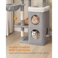 thumbnail image 3 of Tall Cat Tree Tower Multiple-Level Cat Condo with Caves Scratching Posts Perches Dark UPCTG, 3 of 7