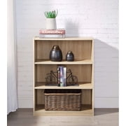 Mainstays 3-Shelf Bookcase with Adjustable Shelves, Birch