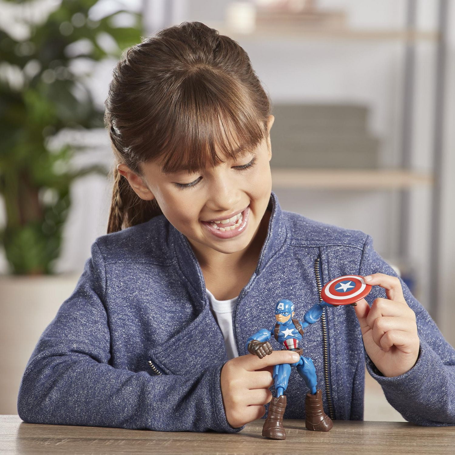 Marvel Avengers Bend and Flex  - Figurine articulée Captain America de 15 cm flexible, incluant accessoire, pour enfants à partir de 6 ans