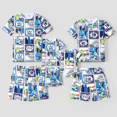 thumbnail image 1 of PatPat Family Matching Pajamas Sets Comic Dinosaurs Pajamas with Pockets, 1 of 6