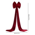 thumbnail image 3 of XZNGL Red Christmas Bows Flocked Fabric Bow Decoration 40 cm x 280 cm Oversized Hanging Ornament for Festivals Weddings Birthdays Party Decor, 3 of 7