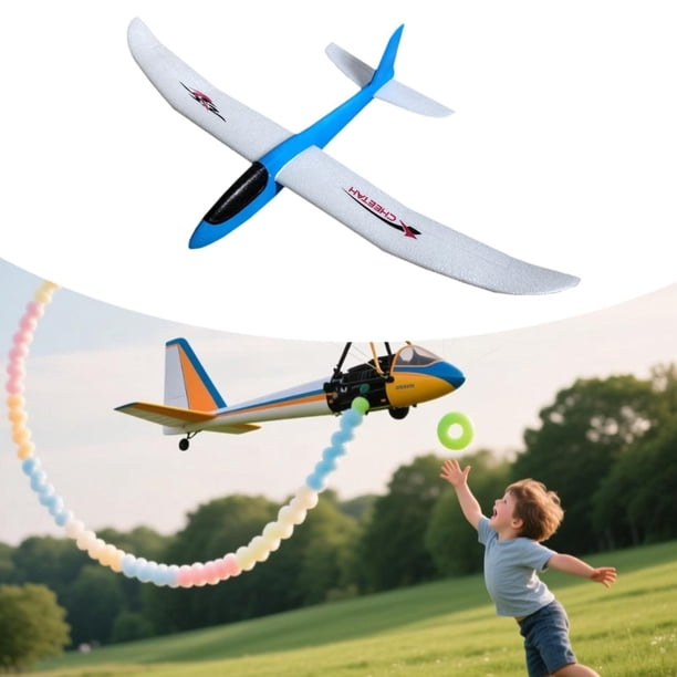 Avion électrique aste avec fonction de rotation, avion en mousse à lancer, mode de vol foetal, jouets volants d'extérieur  26