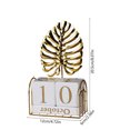 thumbnail image 3 of Desktop Calendar Reusable Iron And Wood Combination Craft Block Calendar Tabletop Decoration Home Office Desk Ornament, 3 of 6