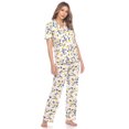 thumbnail image 3 of White Mark Women's Tropical Short Sleeve Button-Down Pajama Set, 3 of 6