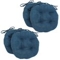 thumbnail image 1 of Coussins de Chaise Ronds Capitonnés en Microsuède Uni de 16 Po (Ensemble de 4), 1 of 2