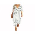 thumbnail image 1 of Pantalons Larges à Manches Courtes Femme Romper Jumpsuit, 1 of 5
