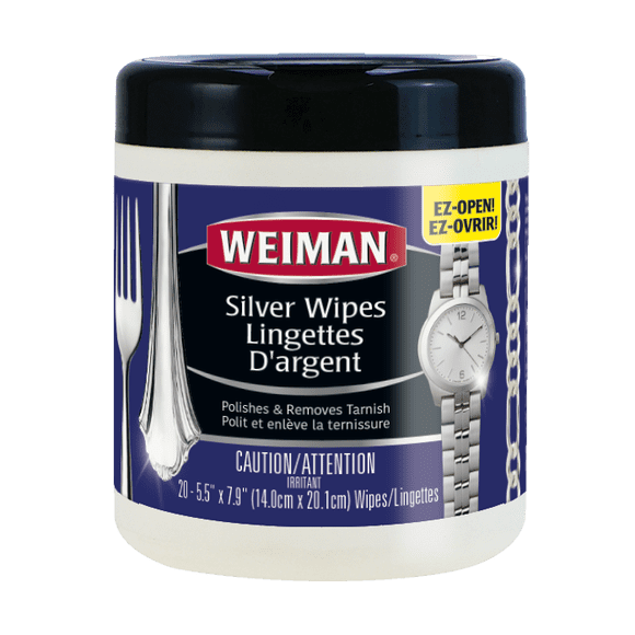 Weiman Silver Cleaner Wipes, Removes Tarnish, 20 Count