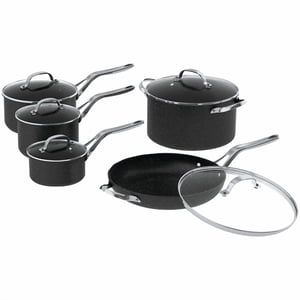 Rénovés Starfrit 06031-001-0000 10 Ensemble de produits de cuisine avec poignées en acier inoxydable noir