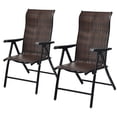 thumbnail image 2 of Costway 2PC Patio Rattan Folding Chair Recliner Back Adjustable, 2 of 10