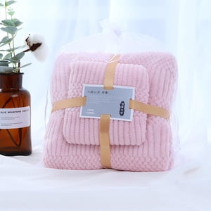 Dvkptbk Bath Towels Set for Bathroom - 1 Bath Towel (28.7" X 51.2"), 1 Towel (13.7" X 29.5") - Soft & Absorbent Bathroom Towels Set for Hotel & Spa - Bathroom Accessories, Pink on Clearance