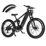VITILAN T7 PRO Electric Bike for Adults Fat Tire Ebike, 52V 20AH Removable Battery Max Range 80Miles & 35MPH, 26 Inch Mountain Electric Bicycle with Full Suspension