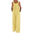 thumbnail image 2 of Innerwin Combinaison Pantalon à Jambes Larges Sans Manches pour Femme, Jaune, 2TG, 2 of 3