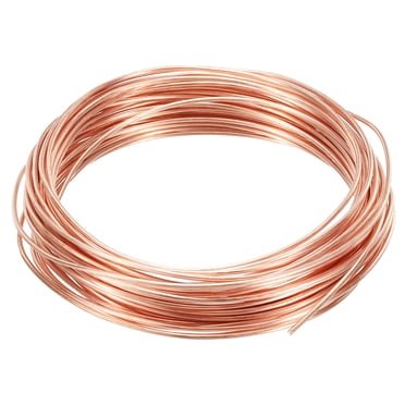 Uxcell 32.8Ft Solid Bare Copper Wire 17 Gauge 99.9% Pure Copper Wire Soft Beading Wire for Indoor Bonsai Pots