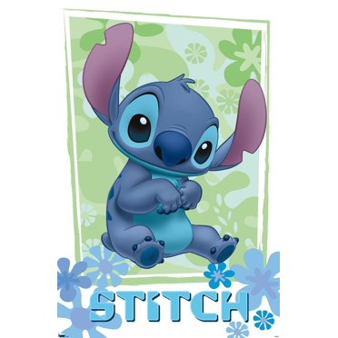 Disney Lilo and Stitch - Flowers Wall Poster, 22.375" x 34" Framed