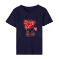 thumbnail image 5 of Meichang T-shirts pour Femmes Happy Valentines Day Hauts Bonbons Cœur T-Shirts Graphiques Hauts Col Rond Coupe Ample Manches Courtes T-Shirts Valentines Day pour Femmes, 5 of 5