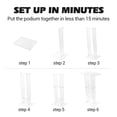 thumbnail image 3 of Yiwa Floor-Standing Acrylic Podium, Clear Pulpit with Wide Top for Churches, Conferences and Classrooms, 3 of 6