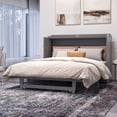 thumbnail image 2 of Northfield Lit Escamotable Moderne en Bois Massif Format Grand avec Matelas, Gris, 2 of 20
