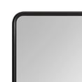 thumbnail image 3 of Kate and Laurel Caskill Modern Framed Full-Length Rounded Rectangle Mirror, 16 x 48, Black, Narrow Decorative Round Rectangular Statement Mirror for Wall, 3 of 8