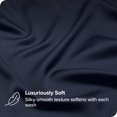 thumbnail image 3 of Bare Home Bamboo Sheet Set - Made from Rayon Fibers - Deep Pockets - 4 Piece - Queen, Midnight Blue, 3 of 7