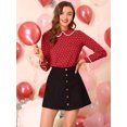 thumbnail image 3 of INSPIRE CHIC Blouse Douce à Manches Longues pour Femmes, Mignonne, à Volants, Col Peter Pan, 3 of 6