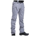 thumbnail image 3 of cllios Pantalon Cargo pour Homme Résistant à l'Eau Pantalon Cargo Militaire Léger Pantalon de Randonnée de Travail Extérieur Imperméable Séchage Rapide Pantalon de Travail Noir 5TG, 3 of 6