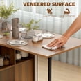 thumbnail image 4 of HOMCOM Folding Dining Table with 4-Shelves, Drop Leaf Kitchen Table, Brown, 4 of 10