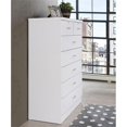 thumbnail image 3 of Hodedah Commode Jumbo en Bois à 7 Tiroirs avec 2 Verrous Supérieurs, Blanc, 3 of 6