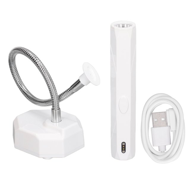 Lampe à Ongles Col de Cygne Rapide à Sec Rechargeable LED Lampe à Ongles Col de Cygne pour Manucure Blanche