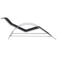 thumbnail image 3 of vidaXL Chaise Longue Textilène et Aluminium Noir, 3 of 5