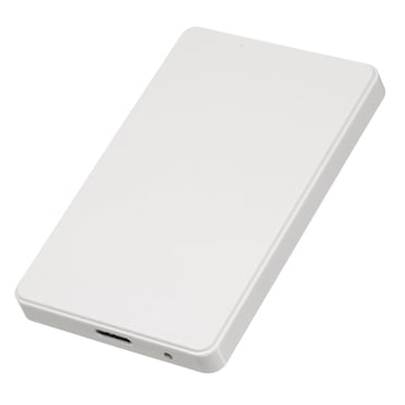 Boîtier de Disque Dur 2,5 Pouces Boîtier Externe HDD/SSD USB3.0 Boîtier de Disque Dur SATA Conception Sans Outils Installation Facile Coque ABS Blanc