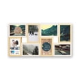 thumbnail image 1 of Hauz FRM7128 - 8 Images 4x6 Floating Collage Picture Frame White & Light Wood Look, 1 of 2