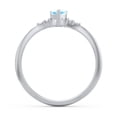 thumbnail image 4 of Birthstone Heart Ring with Shoulder Accents - Blue Topaz (December), 4 of 4