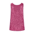 thumbnail image 4 of Plebaso Débardeurs à Paillettes à Col Ras du Cou pour Femmes, Hauts Sans Manches Scintillants, Débardeurs de Mode pour Fêtes, Tenue de Boîte de Nuit, 4 of 6
