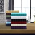 thumbnail image 3 of Mocassi 3-Piece Striped Duvet Cover Set, 1500 Thread Count, Button Closure - Cooling, Breathable Material- Wrinkle, Fade, Stain Resistant, King/California King, Purple, 3 of 4
